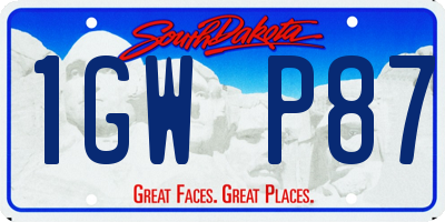 SD license plate 1GWP87