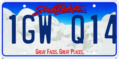 SD license plate 1GWQ14