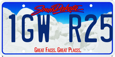 SD license plate 1GWR25