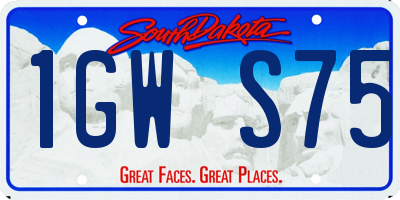 SD license plate 1GWS75