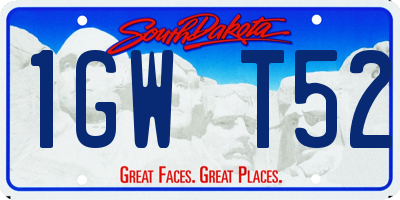 SD license plate 1GWT52