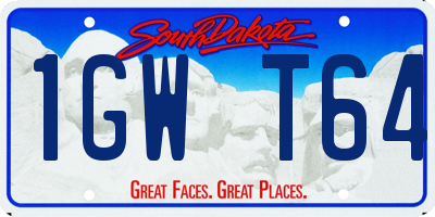 SD license plate 1GWT64