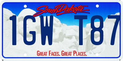 SD license plate 1GWT87