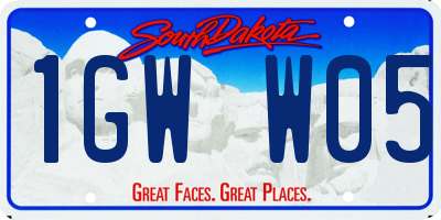 SD license plate 1GWW05