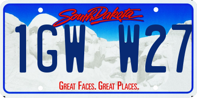 SD license plate 1GWW27