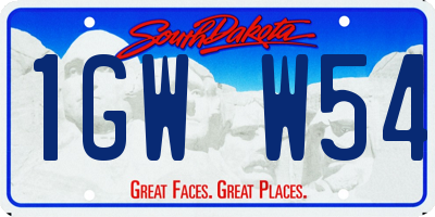 SD license plate 1GWW54