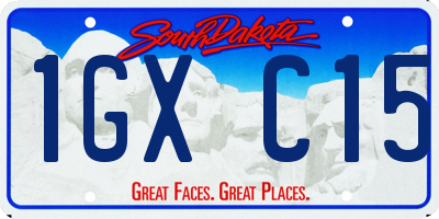 SD license plate 1GXC15