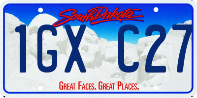 SD license plate 1GXC27