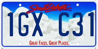 SD license plate 1GXC31