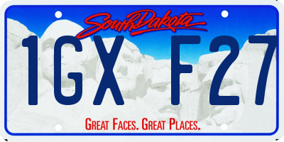 SD license plate 1GXF27