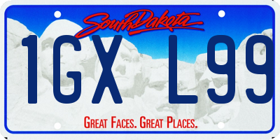 SD license plate 1GXL99