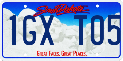 SD license plate 1GXT05