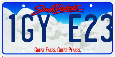 SD license plate 1GYE23