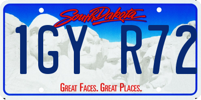 SD license plate 1GYR72