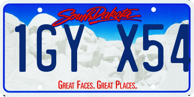 SD license plate 1GYX54