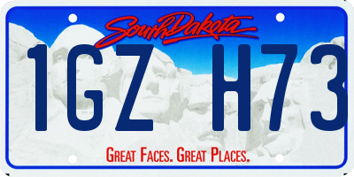 SD license plate 1GZH73