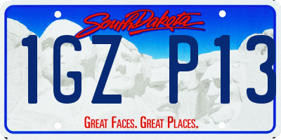 SD license plate 1GZP13