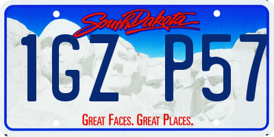 SD license plate 1GZP57