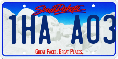 SD license plate 1HAA03