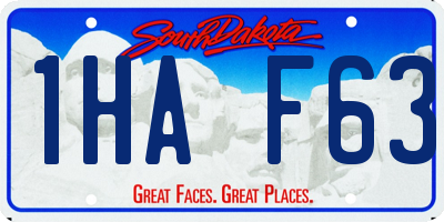 SD license plate 1HAF63
