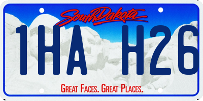 SD license plate 1HAH26