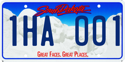 SD license plate 1HAO01