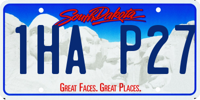SD license plate 1HAP27