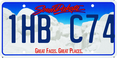 SD license plate 1HBC74