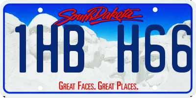 SD license plate 1HBH66