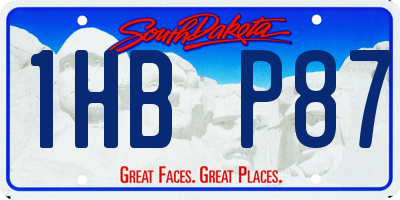 SD license plate 1HBP87