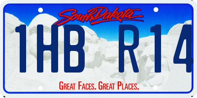SD license plate 1HBR14