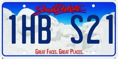 SD license plate 1HBS21