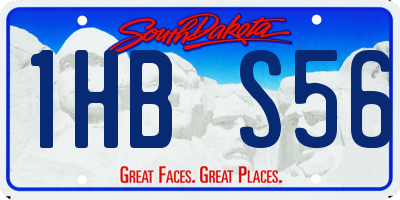 SD license plate 1HBS56