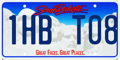SD license plate 1HBT08