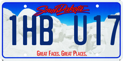 SD license plate 1HBU17