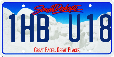 SD license plate 1HBU18