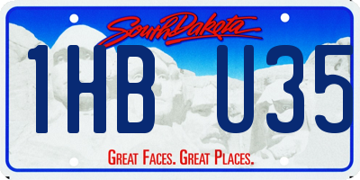 SD license plate 1HBU35