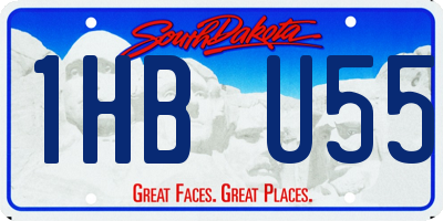 SD license plate 1HBU55
