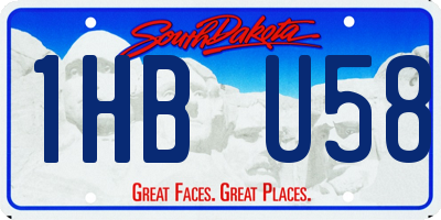 SD license plate 1HBU58