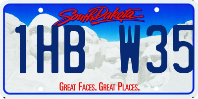 SD license plate 1HBW35