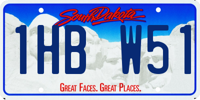 SD license plate 1HBW51