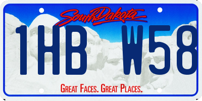 SD license plate 1HBW58