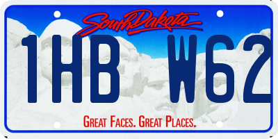 SD license plate 1HBW62