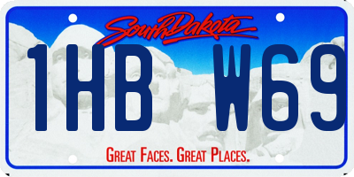 SD license plate 1HBW69