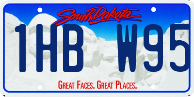 SD license plate 1HBW95
