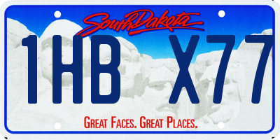 SD license plate 1HBX77