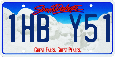 SD license plate 1HBY51
