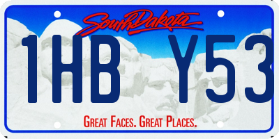 SD license plate 1HBY53
