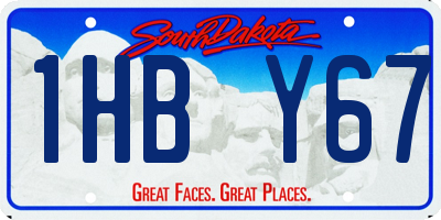 SD license plate 1HBY67