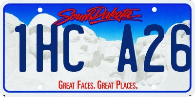 SD license plate 1HCA26